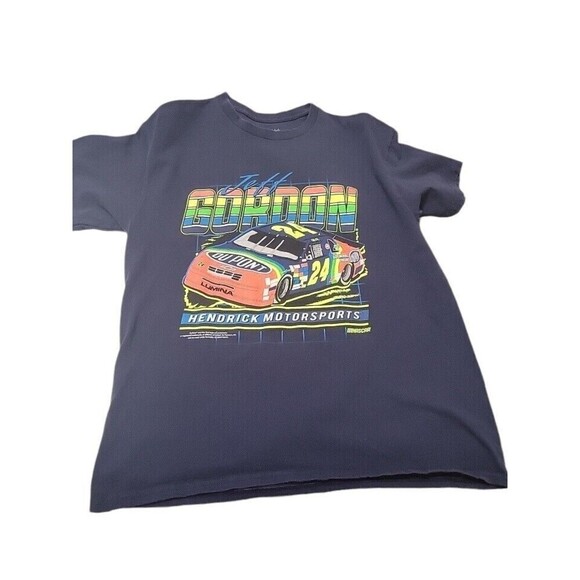 Jeff Gordon Retro / Vintage Style T-shirt Navy Blue SIZE: L - EUC - Picture 9 of 9